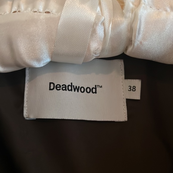 Deadwood vegan leather jacket. Worn Once. Amazing olive color. Very warm. - Picture 5 of 8